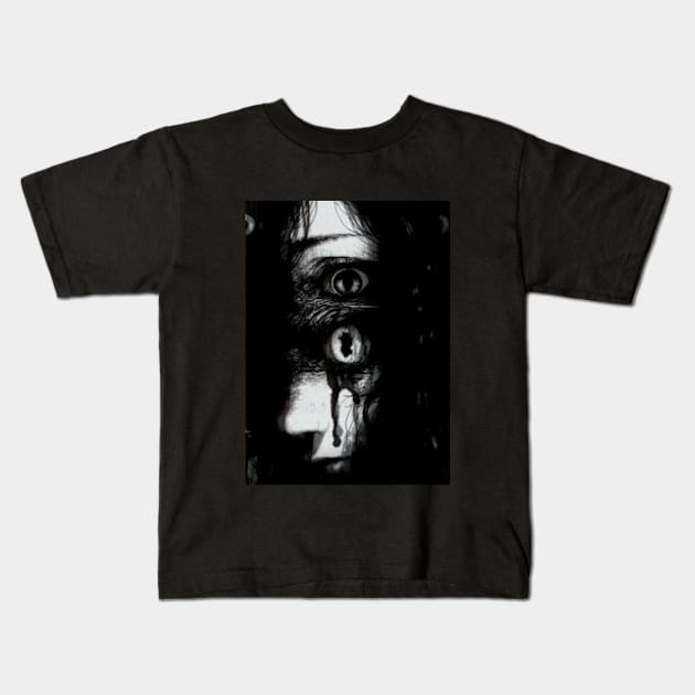 Black tears Kids T-Shirt by Never normal